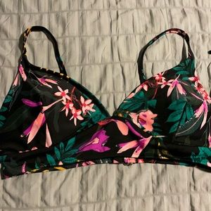 Old Navy bikini top with swimming shorts.